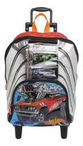 Mochila Infantil Hot Wheels Porta Carrinho Média Sestini Mochila Infantil Hot Wheels Porta Carrinho Média Sestini