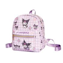 Mochila Infantil Impermeável de Couro Kuromi