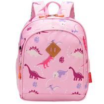 Mochila infantil Jinberyl Dinosaur Pink para meninos de 2 anos ou mais Mochila infantil Jinberyl Dinosaur Pink para meninos de 2 anos ou mais