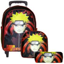 Mochila Infantil Juvenil Masculina de Rodinhas Naruto Barata