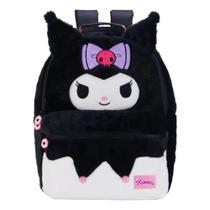 Mochila Infantil Kuromi Pelúcia Soft Luxo Escola Passeio - Mochila Infantil Kuromi Pelúcia Soft Luxo Escola Passeio -