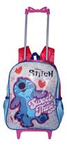 Mochila Infantil Lilo & Stitch Filme Meninas Escolar Rodinha