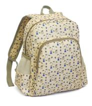 Mochila Infantil Ls Mo3156 Bege Bolso Frontal E 2 Laterais