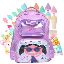 Mochila Infantil Luna 17 Escolar Lilás Grande Fofo Volta as Aulas Mochila Infantil Luna 17 Escolar Lilás Grande Fofo Volta as Aulas