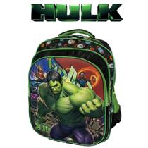 Mochila Infantil Masculina Herói Hulk Verde Costas Escolar