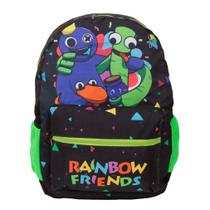 Mochila Infantil Masculina Rainbow Friends Costas Cor Preta