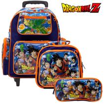 Mochila Infantil Masculina Rodinha Aula Dragon Ball Toys 2U