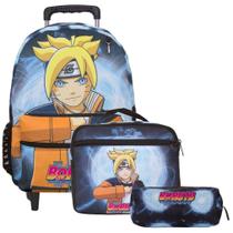 Mochila Infantil Masculina Rodinha Boruto e Lancheira Barata Mochila Infantil Masculina Rodinha Boruto e Lancheira Barata