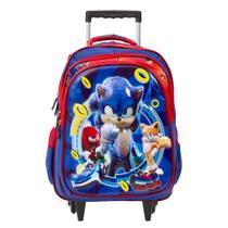 Mochila Infantil Masculina Rodinha Sonic 3D Knuckles Tails - TOYS 2U