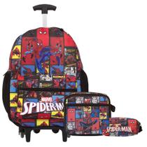 Mochila Infantil Masculina Rodinha Spider Man Juvenil Grande Mochila Infantil Masculina Rodinha Spider Man Juvenil Grande