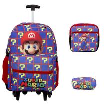 Mochila Infantil Masculina Super Mario Rodinhas Envio 24hrs