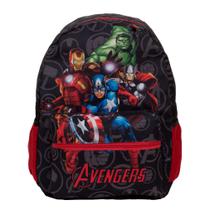 Mochila Infantil Masculina Vingadores Costas Juvenil Preta