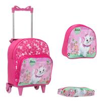 Mochila Infantil Menina Estampa Gata Marie Rodinhas Aulas