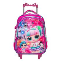 Mochila Infantil Menina Lol Surprise Rodinhas 3D Led Toys 2U