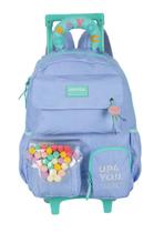 Mochila infantil menina luxcel up4you c/rodas ic41726up