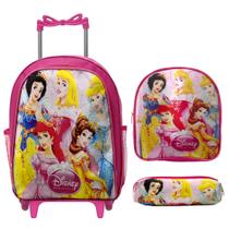 Mochila Infantil Menina Princesas Disney Rodinhas Lançamento