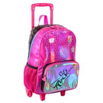 Mochila Infantil Menina Rodinha Grande X Rock Sestini