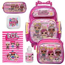 Mochila Infantil Menina Rodinha LOL Aula e Itens Toys 2U