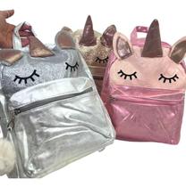 Mochila Infantil Menina Unicornio + Pompom De Brinde Glitter - Alwy Store