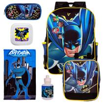 Mochila Infantil Menino Batman DC Passeio e Itens Toys 2U