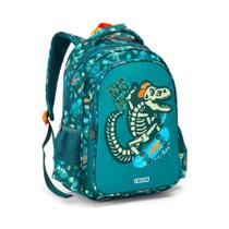 Mochila Infantil Menino Game/Press Start Dinossauro/T-Rex Skate