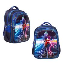 Mochila Infantil Menino Sonic Tam G Costas Envio Imediato