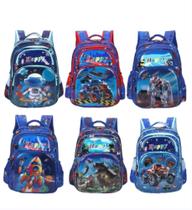 Mochila Infantil Meninos Detalhes 3D Com 4 Compartimentos Personagens Variados RC-141 - SHR