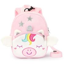 Mochila infantil mibasies Cute Unicorn Plush de 1 a 3 anos para meninas