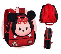 Mochila Infantil Minnie Passeio Escolar Costas Diversão