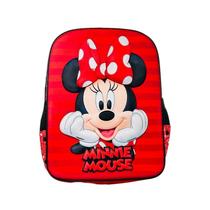 Mochila Infantil Minnie Rosto 3D Escolar Encante Sua Princesa com Estilo e Conforto!
