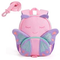 Mochila infantil mommore Butterfly para meninas de 2 a 4 anos com coleira Mochila infantil mommore Butterfly para meninas de 2 a 4 anos com coleira