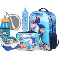 Mochila Infantil o Amigo SHARKY Grande com 6 Peças Sortidas Mochila Infantil o Amigo SHARKY Grande com 6 Peças Sortidas