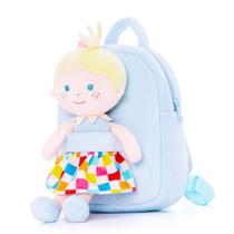 Mochila Infantil Onetoo com Vestido Xadrez para Bonecas