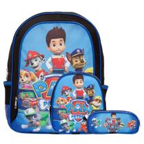 Mochila Infantil Patrulha Canina + Lancheira e Estojo