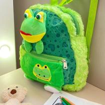 Mochila infantil pelúcia bichinhos variados escola passeio fofo novidade