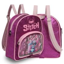 Mochila Infantil Pequena Estampa Stitch Alça Costas Tam P