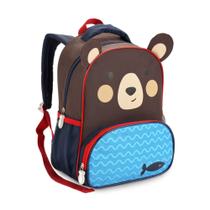 Mochila Infantil Pequena Menino Zoo Animais Bichinhos Fofo - Denlex