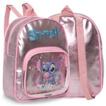 Mochila Infantil Pequena Stitch Alça Costas Reforçada