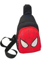 Mochila Infantil Pochete Bolsa Bolsinha Homem Aranha Preto