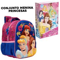 Mochila Infantil Princesas Com Quebra Cabeça 100 Peças