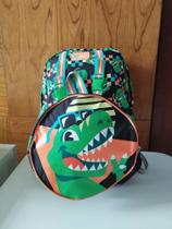 Mochila Infantil Puket de Costas Com Lancheira Dino Miami