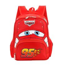 Mochila Infantil Relâmpago Mcqueen Carros 3d Escolar Vermelha