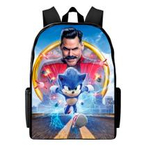 Mochila Infantil Resistente Estampa Sonic Reforçada Escolar Meninos
