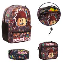 Mochila Infantil Roblox Costas Criança Lancheira Térmica