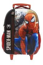 Mochila Infantil Rodinha Carrinho Homem Aranha 3D Grande Ref