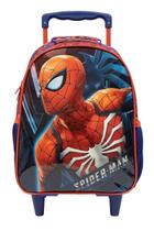 Mochila Infantil Rodinha Carrinho Homem Aranha Média Ref