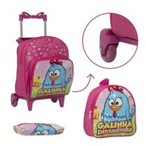 Mochila Infantil Rodinha Estampa Galinha Pintadinha Passeio