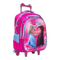 Mochila Infantil Rodinha Frozen 3D Luz Led Envio Imediato