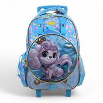 Mochila infantil rodinha lancheira presa fuseco PET Sweety