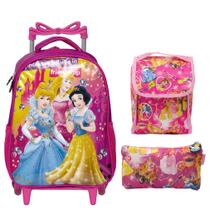 Mochila Infantil Rodinha Menina Lancheira Estojo - Princesas Mochila Infantil Rodinha Menina Lancheira Estojo - Princesas